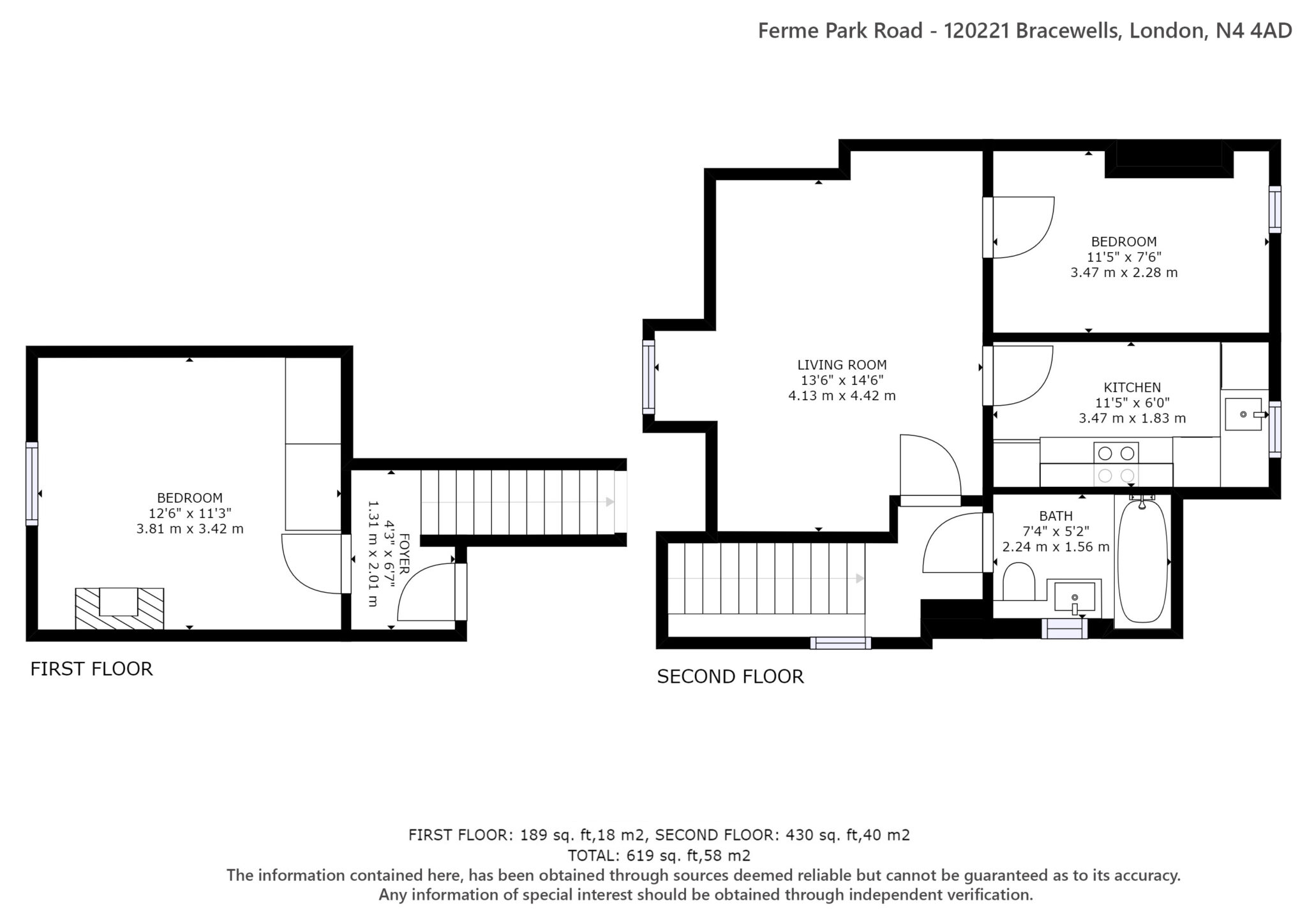Two Bedroom Top Floor Split Level Period Flat in Stroud Green N4